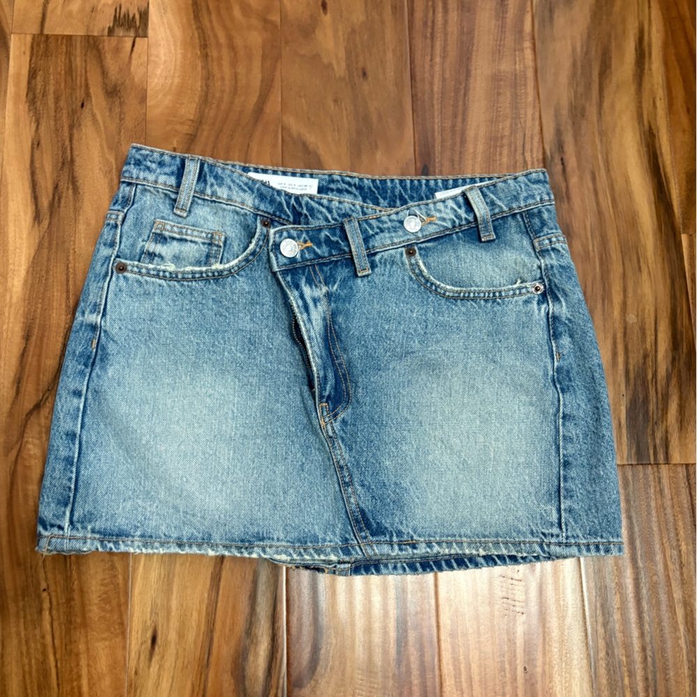 Zara Light Blue Denim Mini Skirt